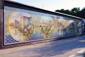 Mural Cerámica Pescadores